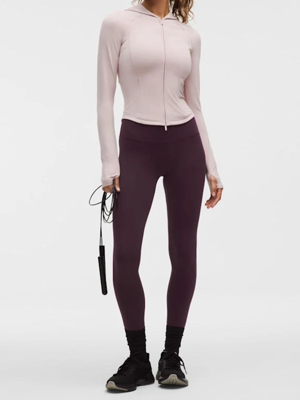 Lululemon Wunder Train High Rise Tight 28” in Black Plum